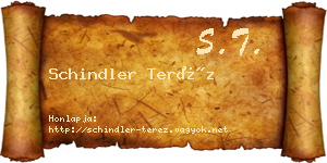 Schindler Teréz névjegykártya